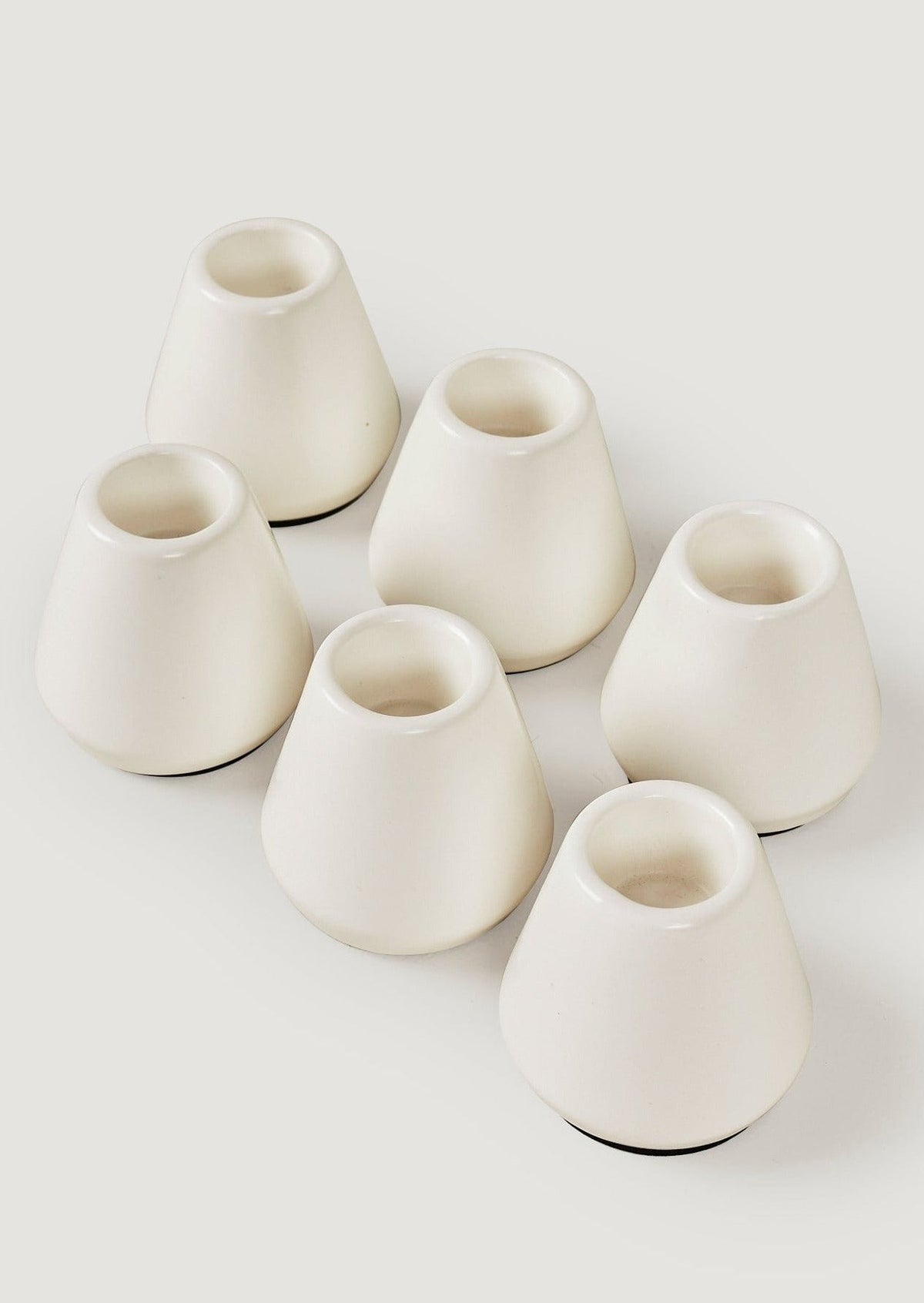 Latest designs, Pack of 6 Mini Afloral Candle Holders in White - 2